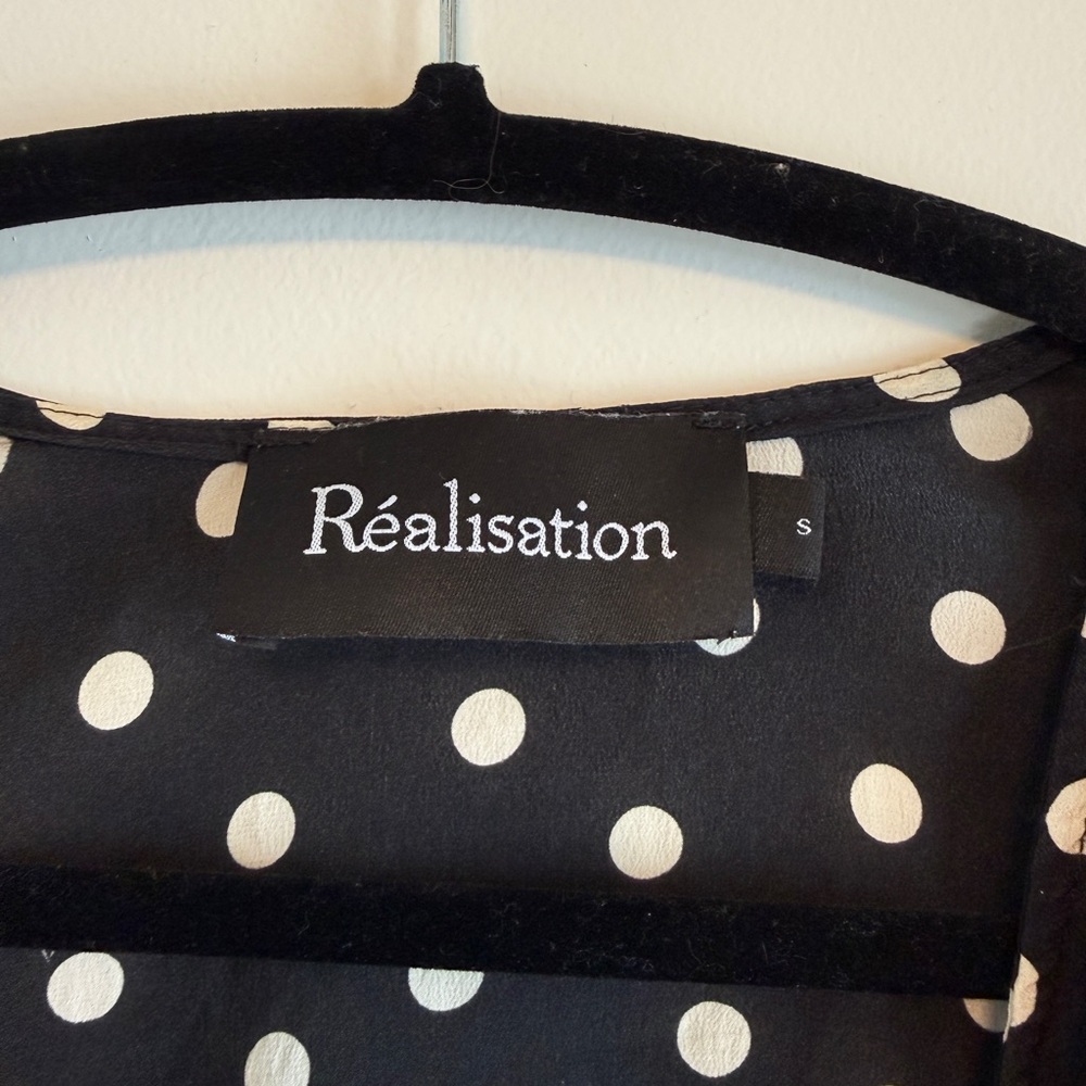 Authentic Realisation Violette Black Polka Dot Wr… - image 3